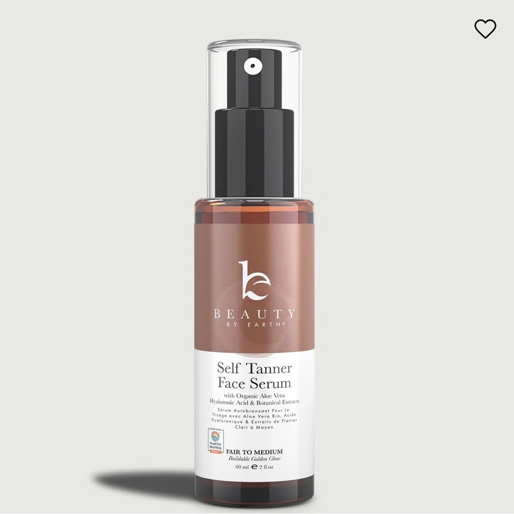 Beauty By Earth self tanner Hyaluronic Acid face serum 2oz fair to medium